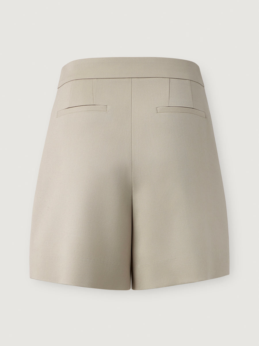 Wrap Pleat Skort _ Soft Sand Beige