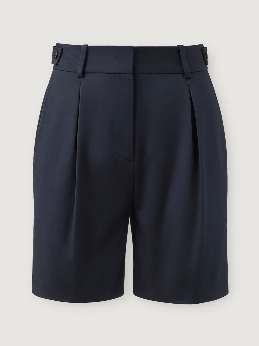 Side tab pleated Shorts