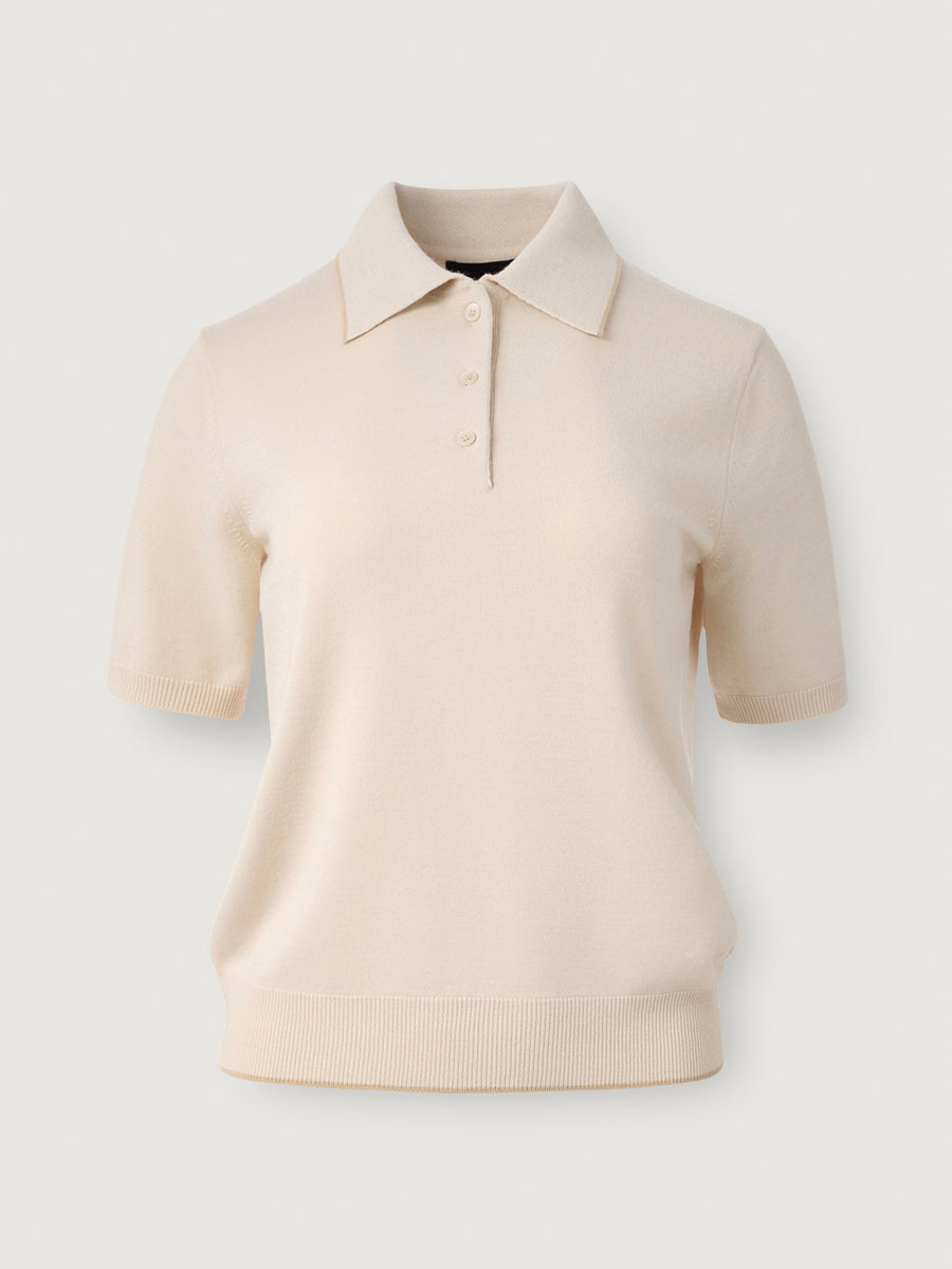 Classic Knit Polo _ Pale Nougat