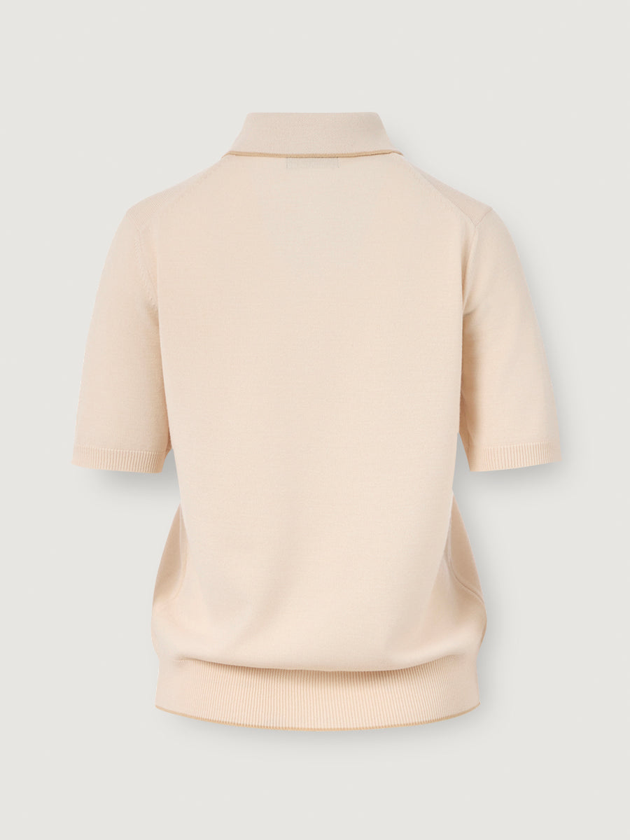 Classic Knit Polo _ Pale Nougat