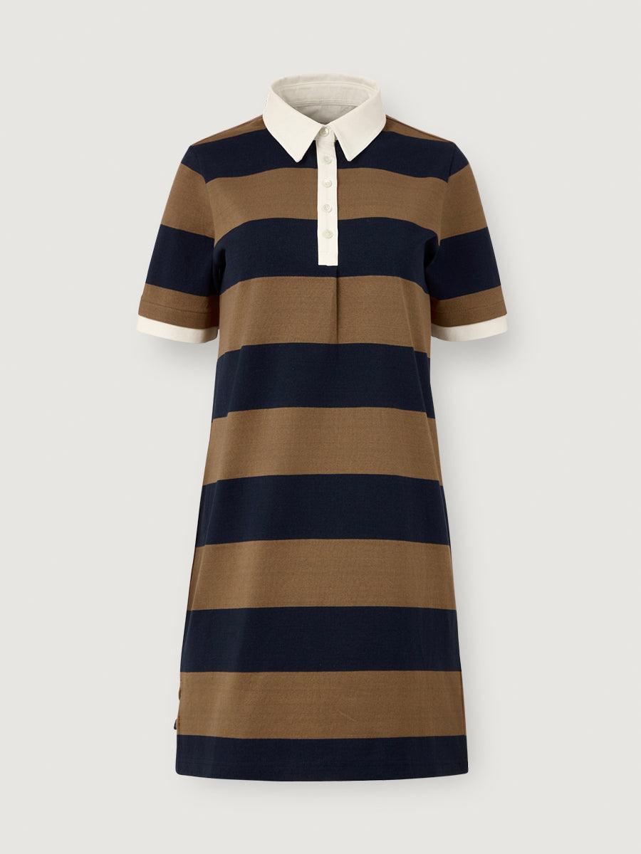 Rugby Dress _ Camel and Navy