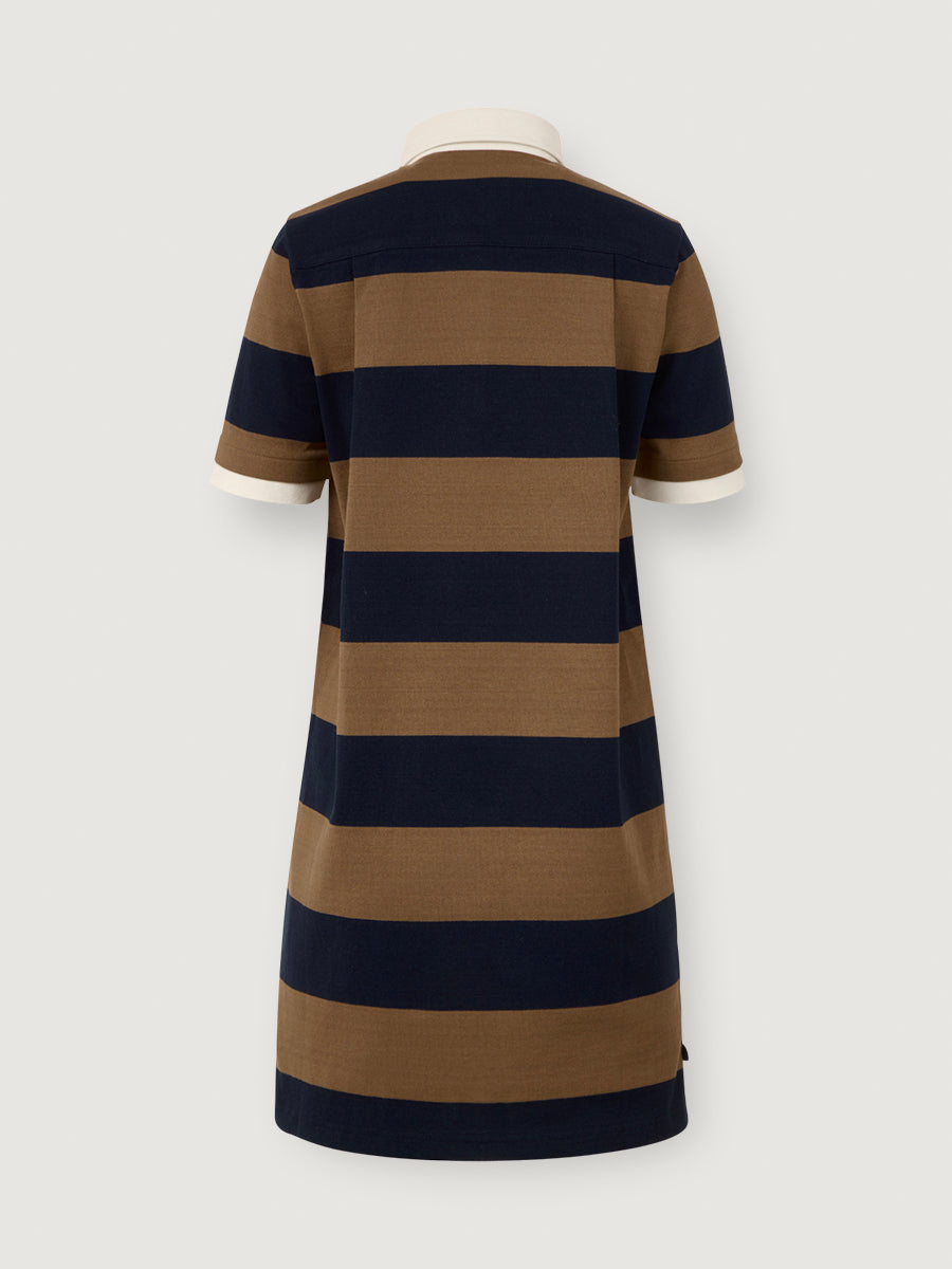 Rugby Dress _ Camel and Navy