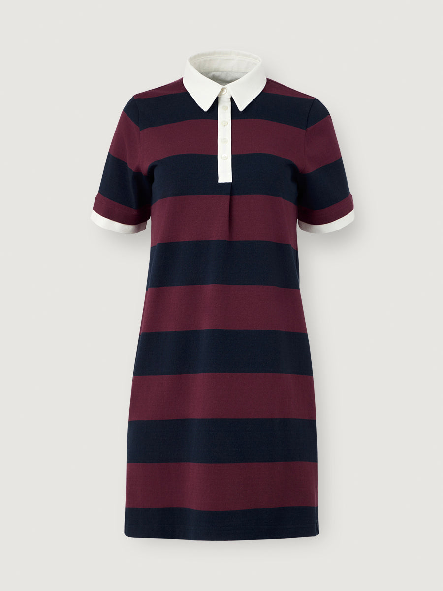 Rugby Dress _ Burgundy and Navy