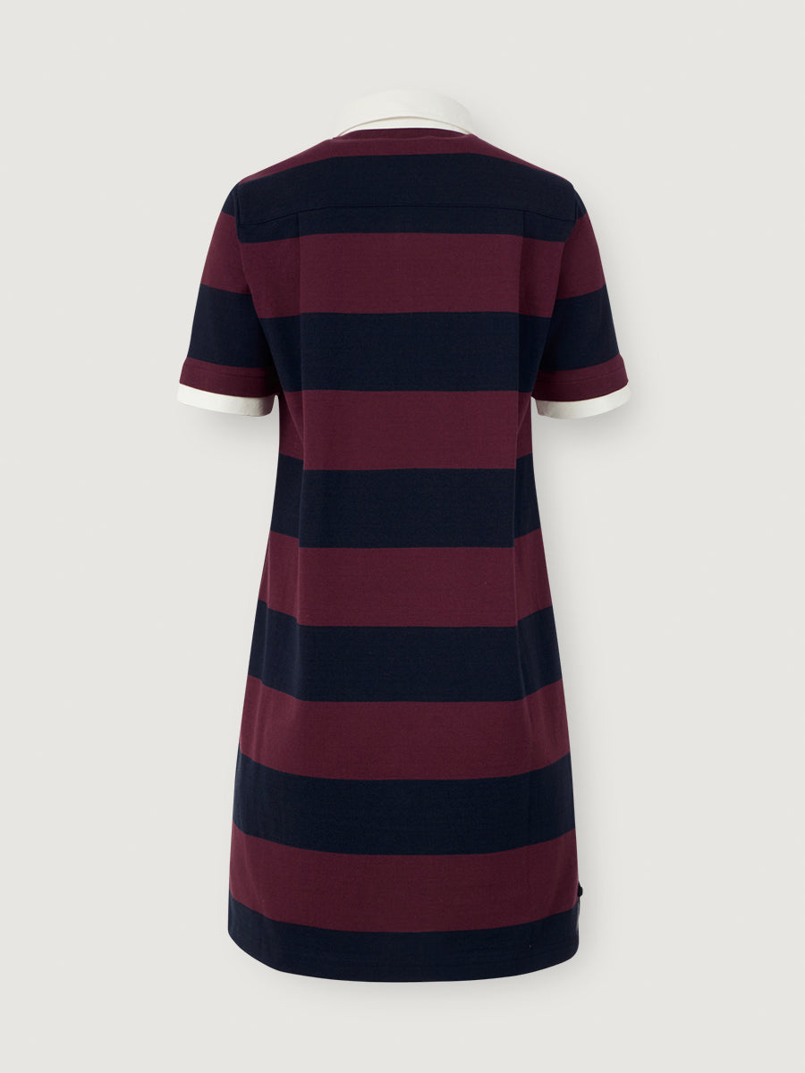 Rugby Dress _ Burgundy and Navy