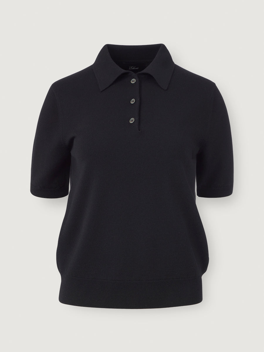 Classic Knit Polo _ Black