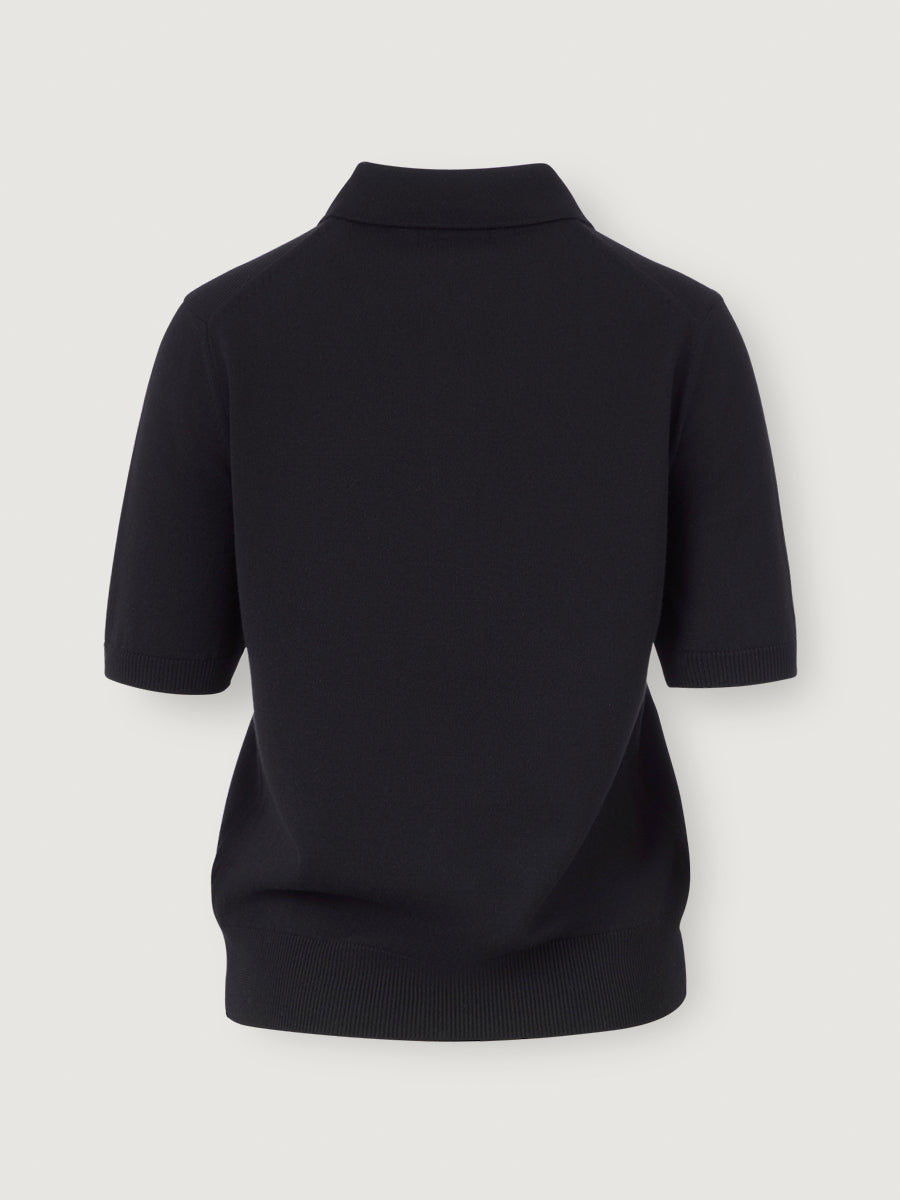 Classic Knit Polo _ Black