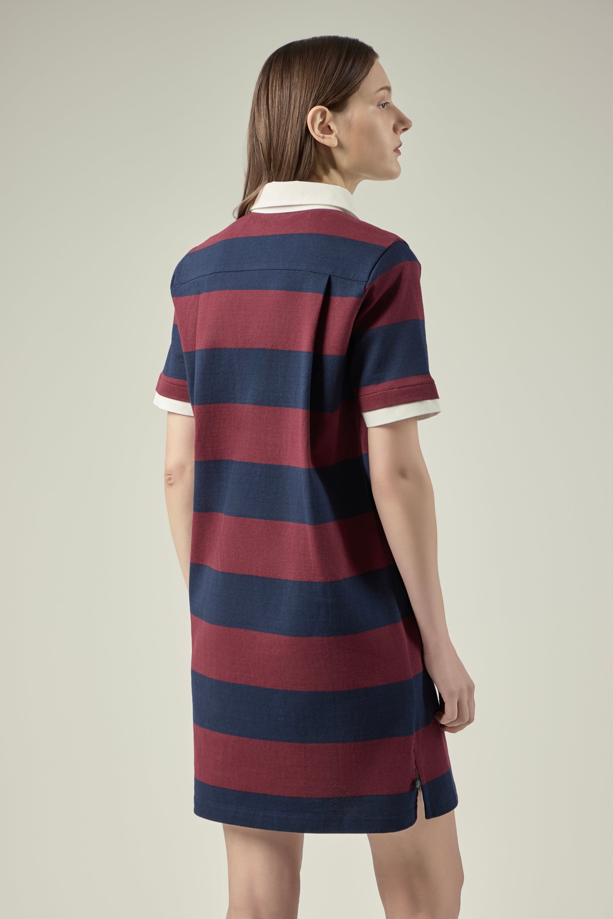 Rugby Dress _ Burgundy and Navy