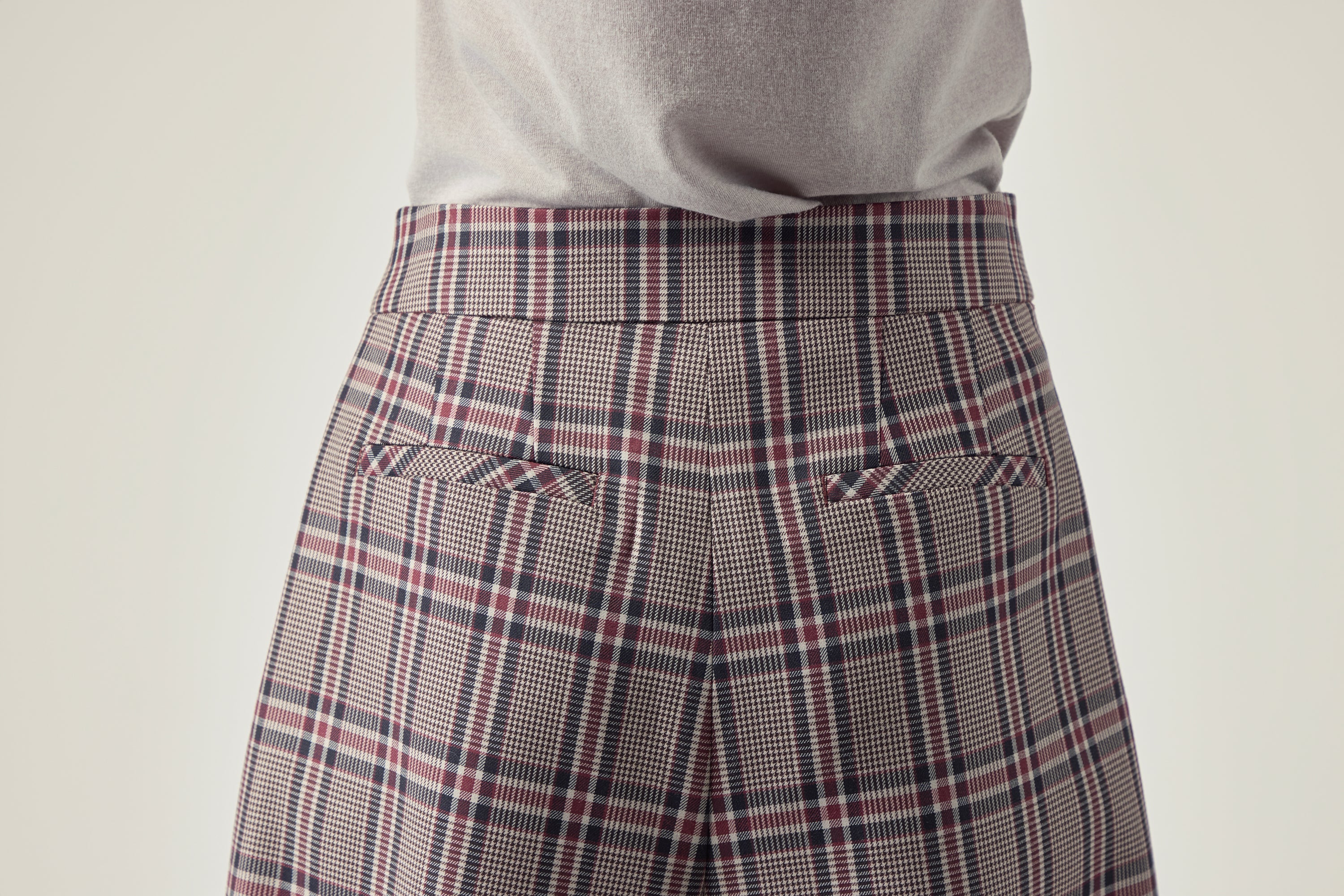 Plaid Wrap Skort _ Classic Glen Check