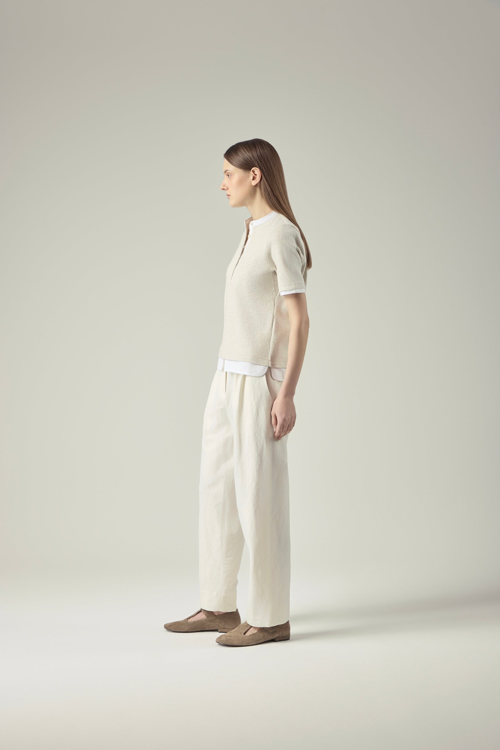 Soft Band Pants _ Warm Ivory