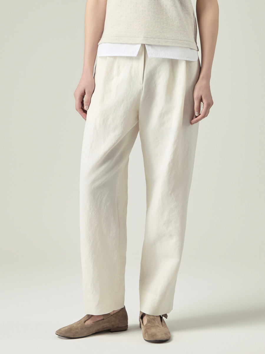 Soft Band Pants _ Warm Ivory