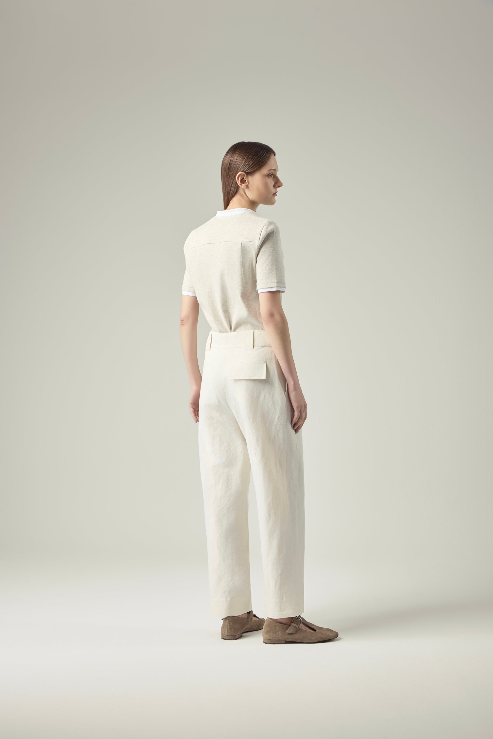 Soft Band Pants _ Warm Ivory