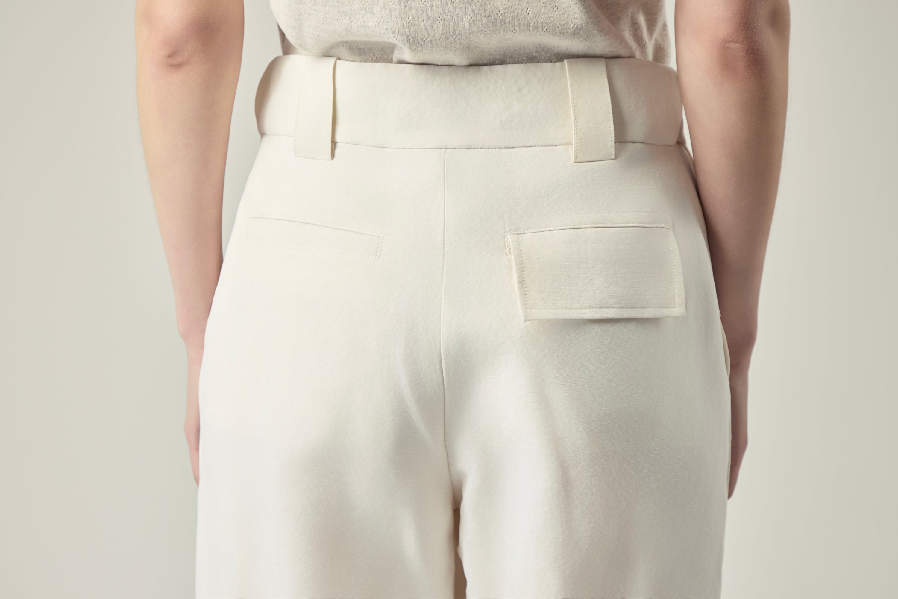 Soft Band Pants _ Warm Ivory