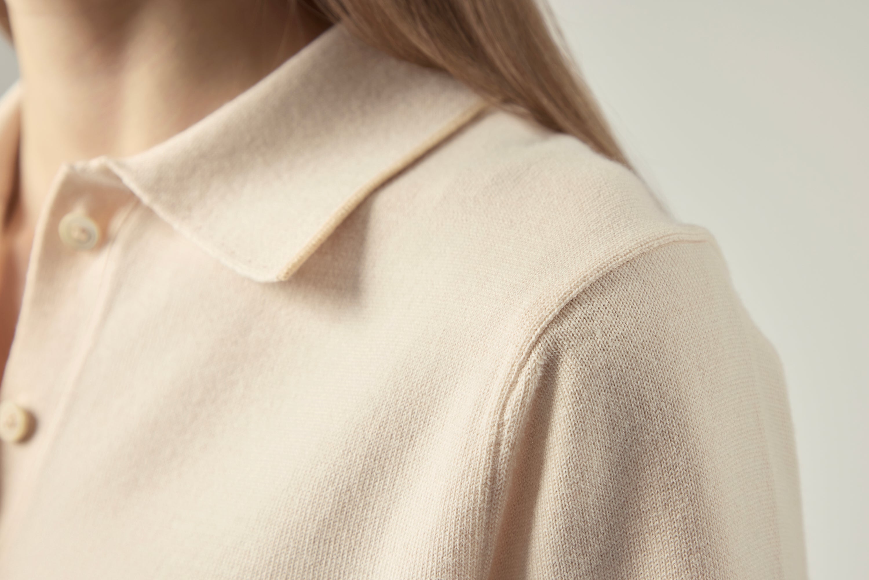 Classic Knit Polo _ Pale Nougat