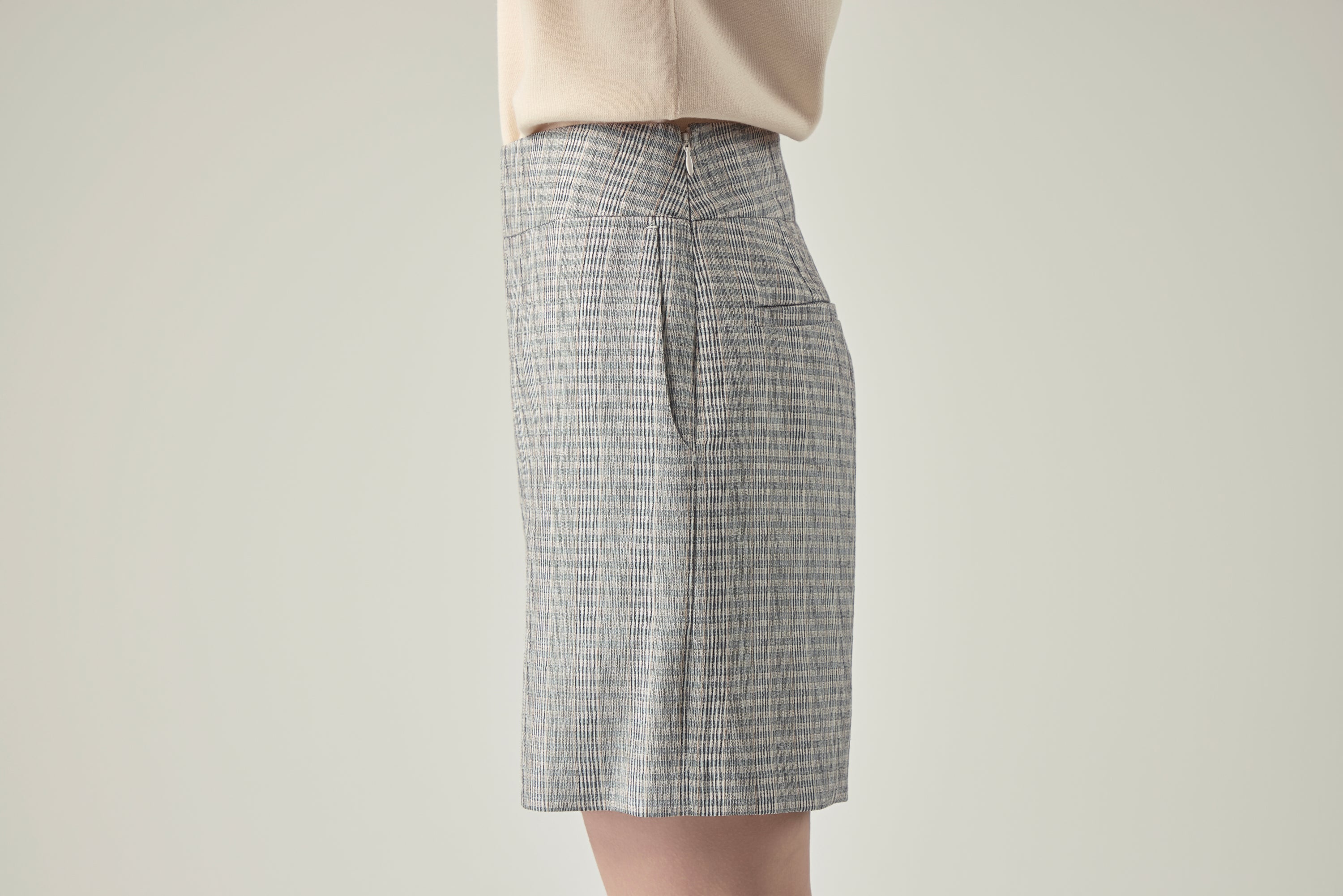 Tailored Check Shorts