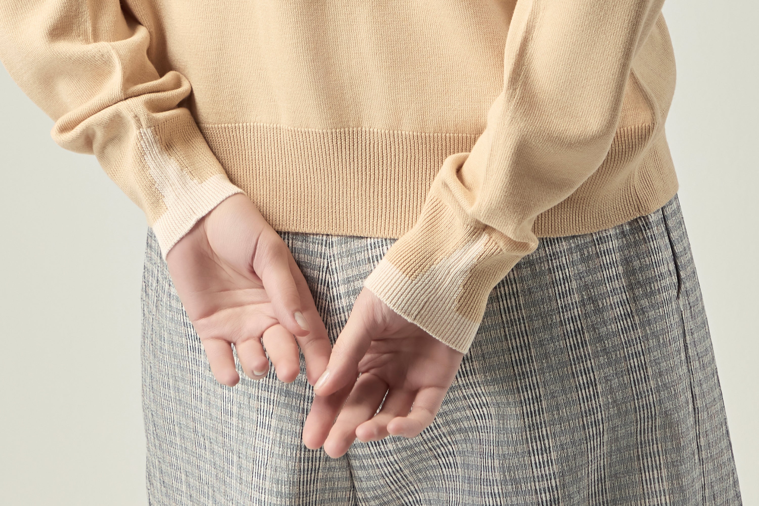 Classic Crewneck Cardigan _ Soft Camel