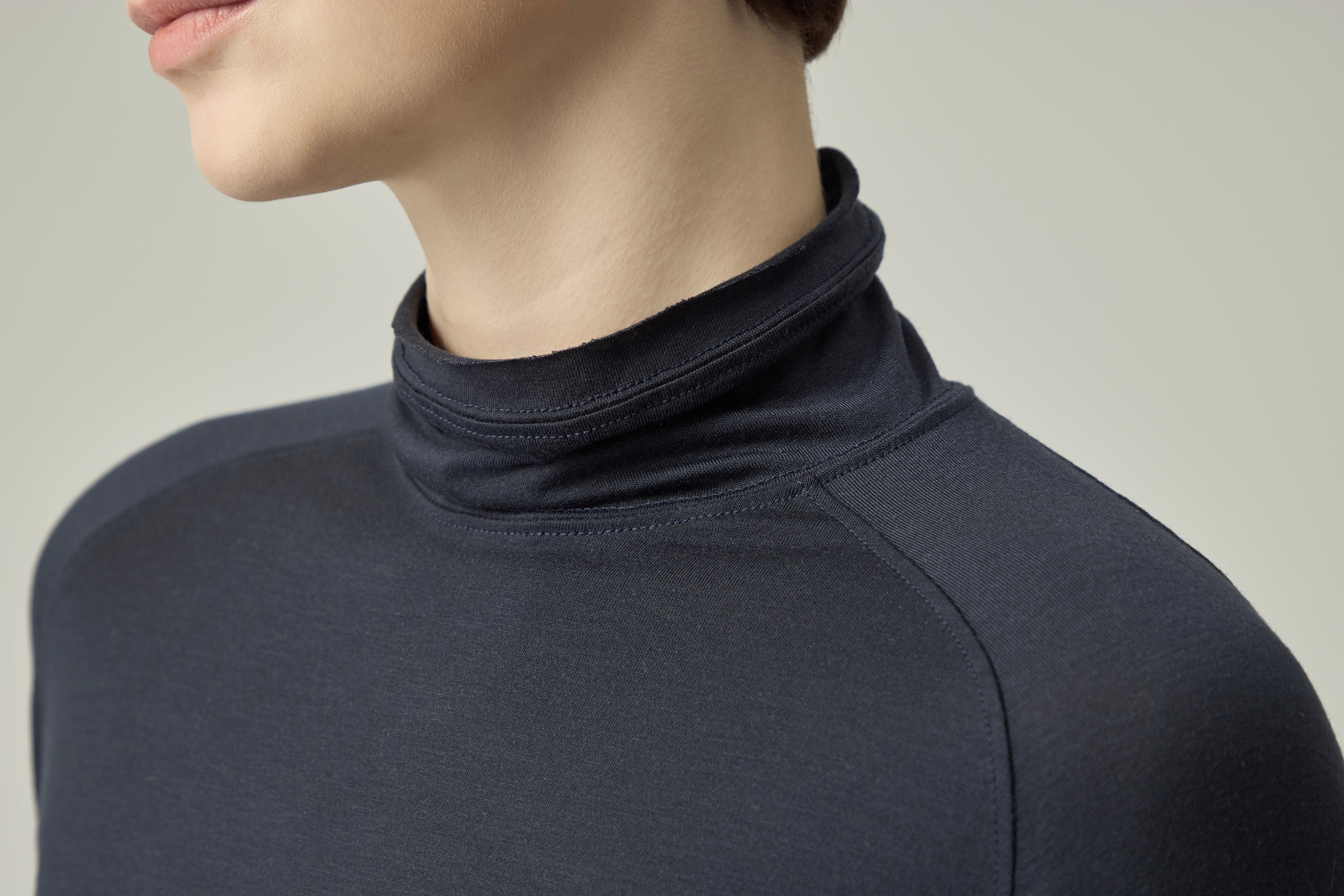 Essential High-neck _ Midnight Navy