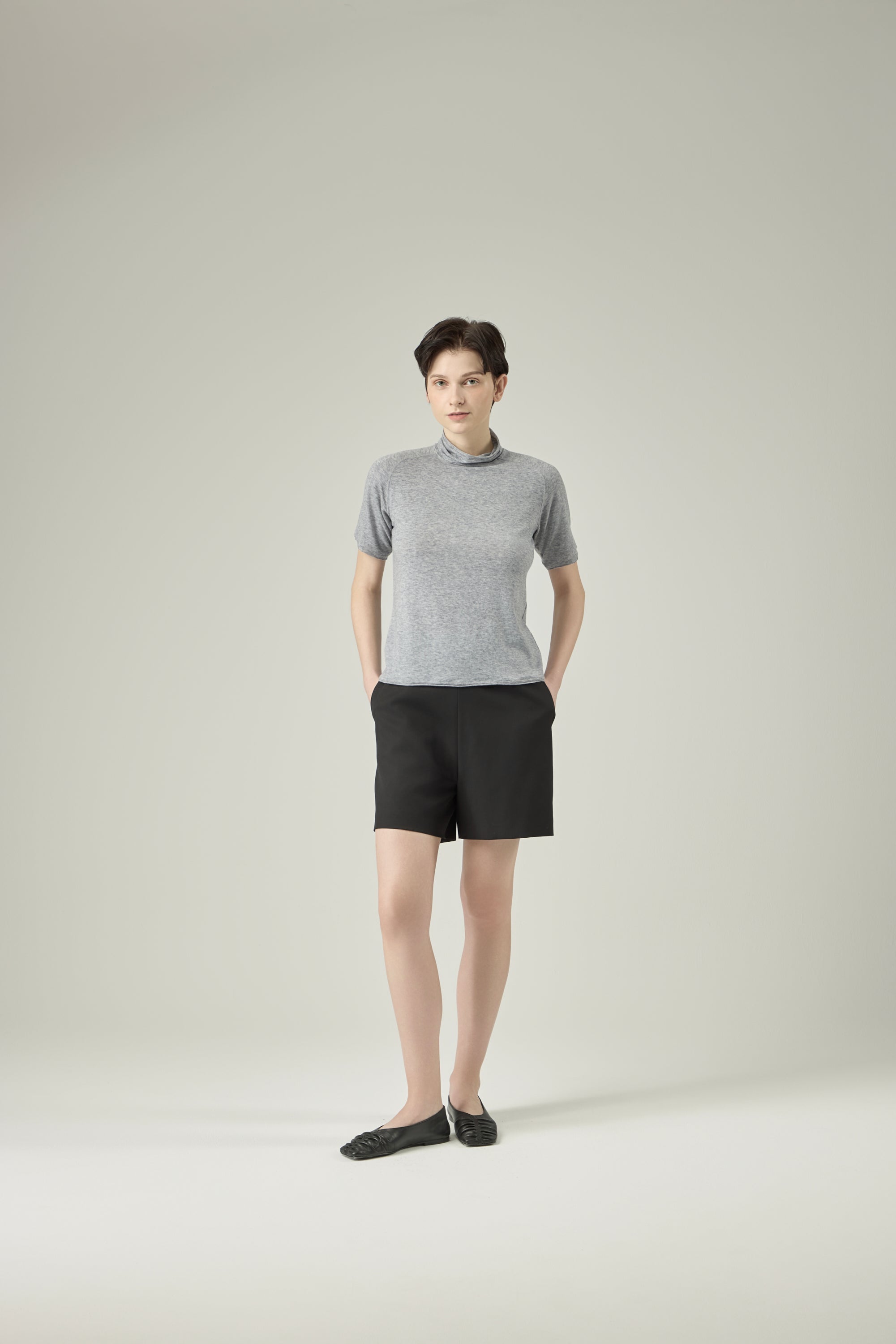 Soft High-neck _ Soft Marl Grey