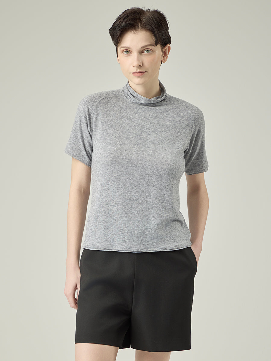 Soft High-neck _ Soft Marl Grey