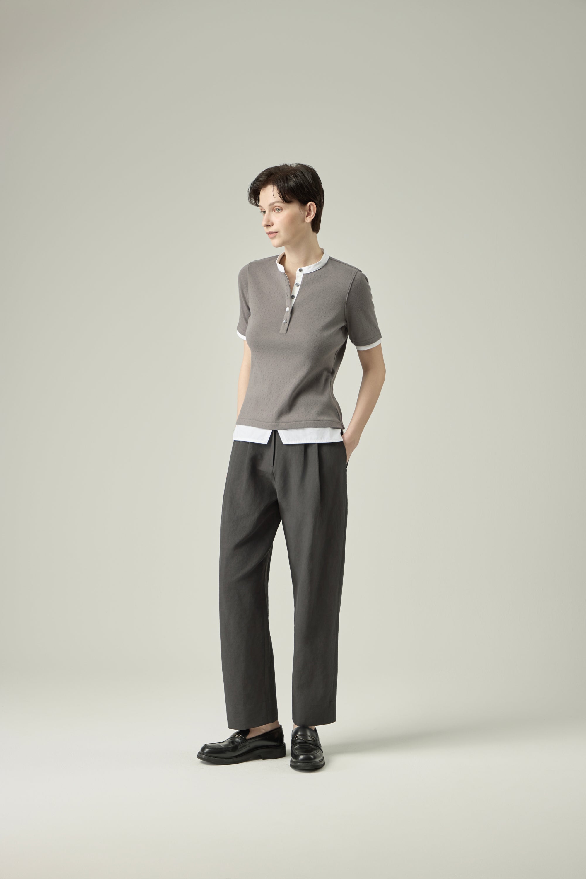 Soft Band Pants _ Graphite Grey