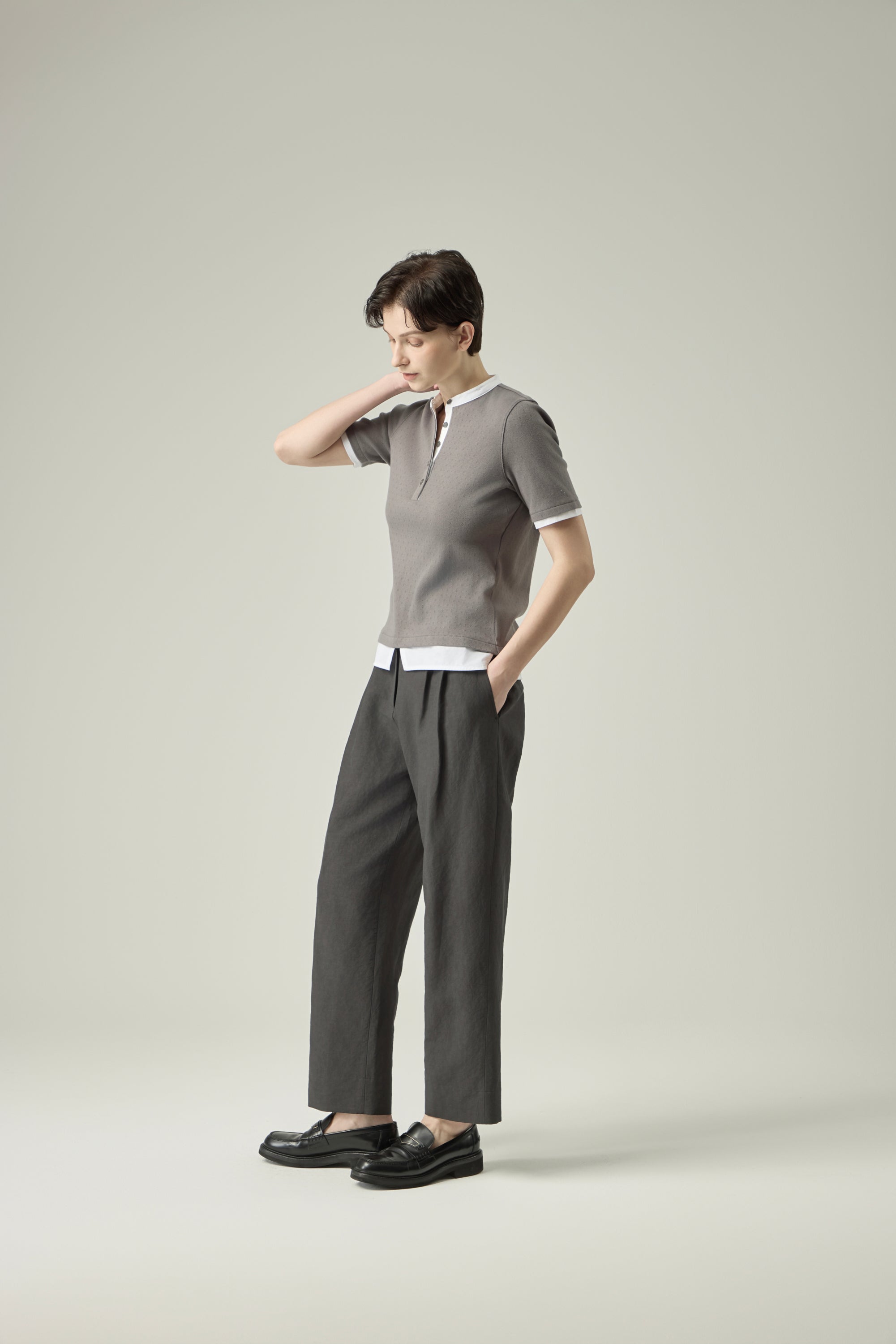 Soft Band Pants _ Graphite Grey