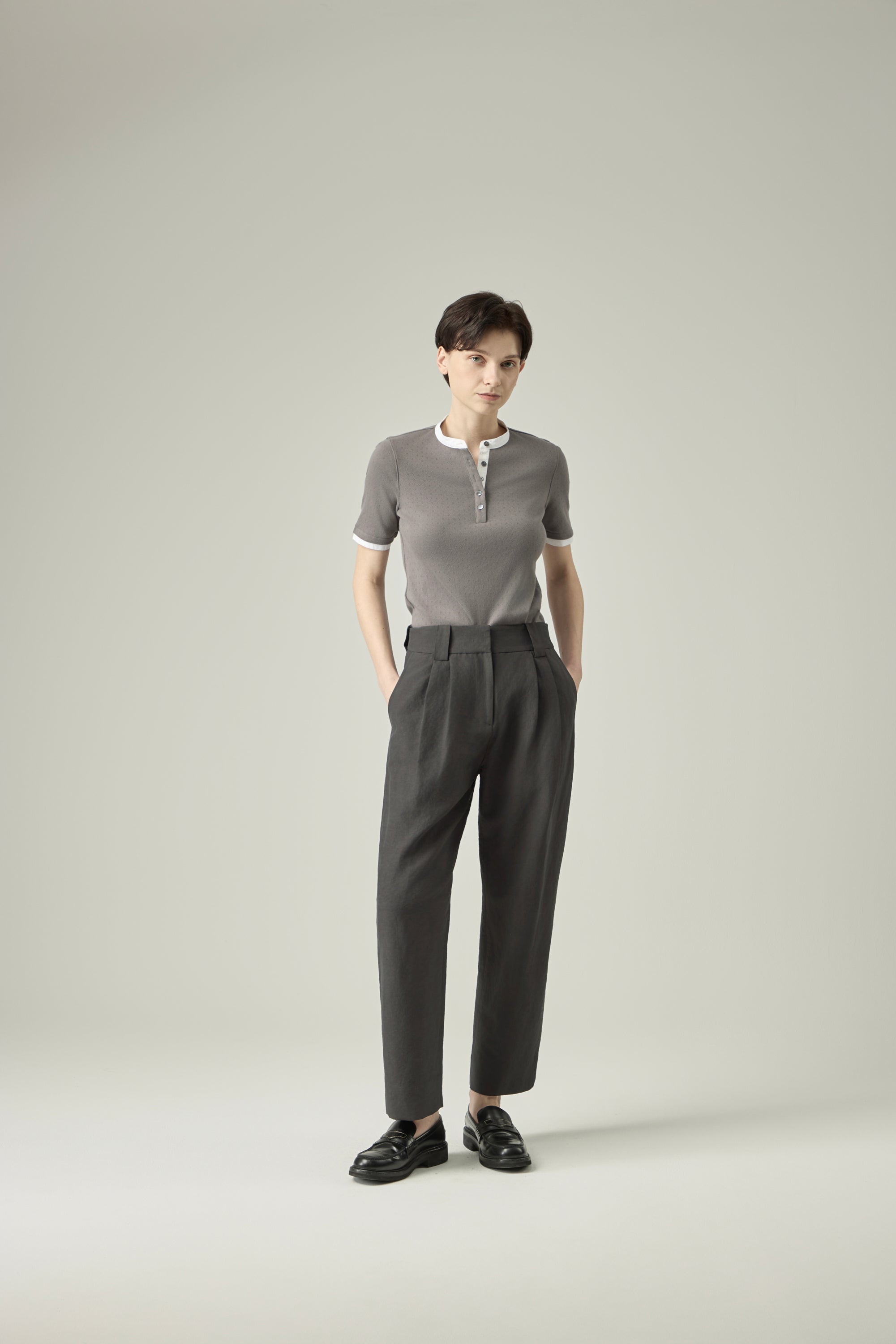 Soft Band Pants _ Graphite Grey