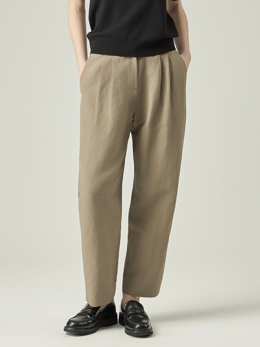 Soft Band Pants _ Olive Beige