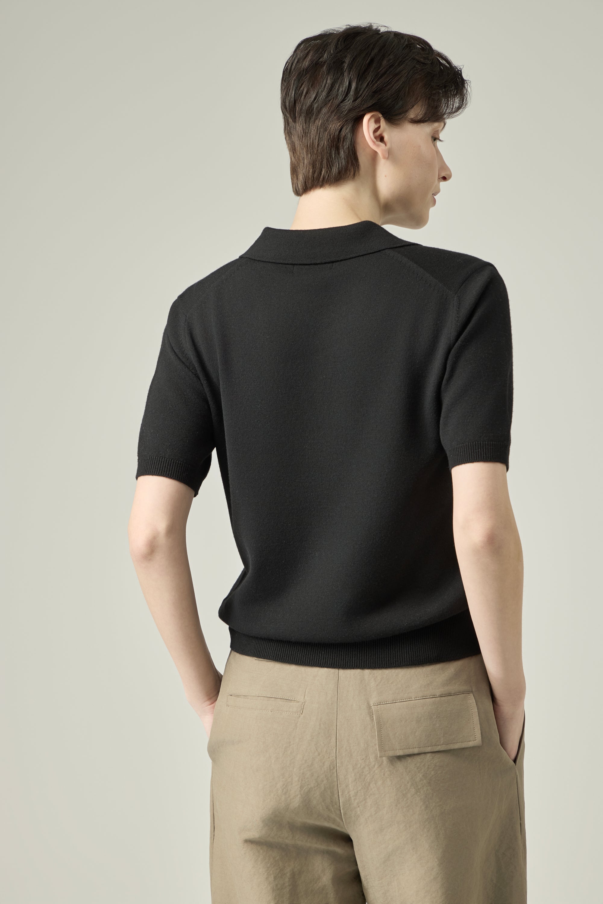 Classic Knit Polo _ Black