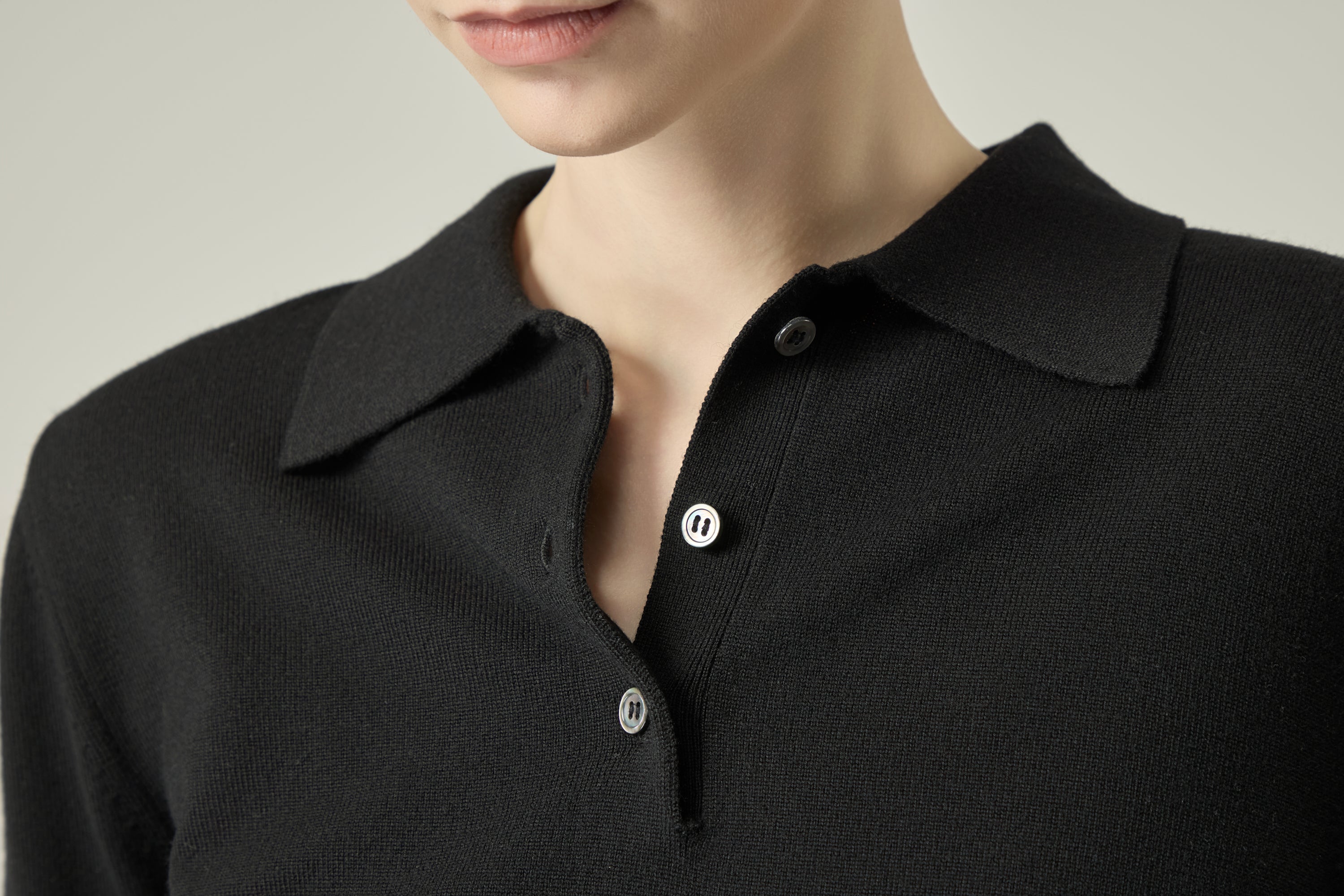 Classic Knit Polo _ Black