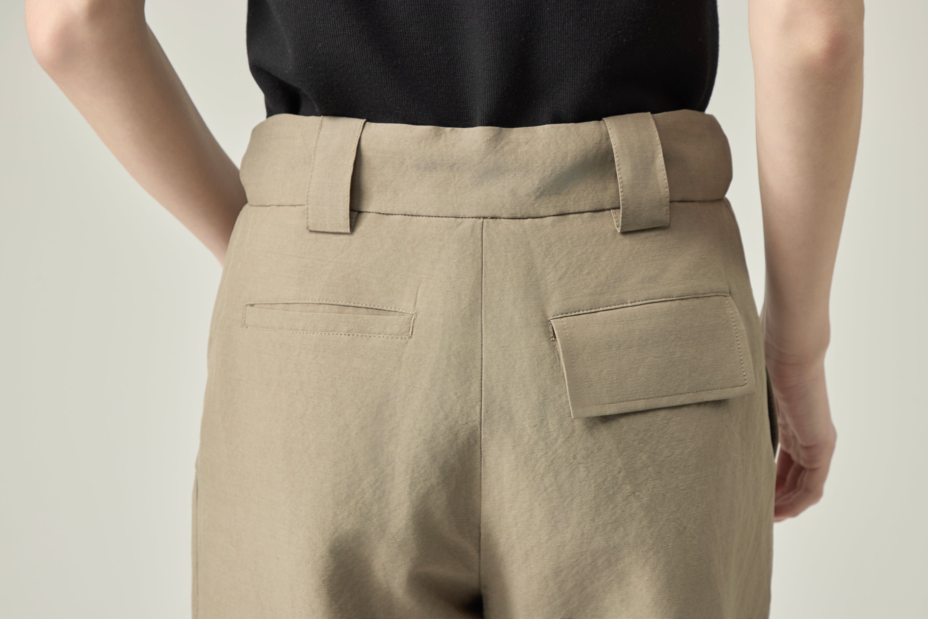 Soft Band Pants _ Olive Beige