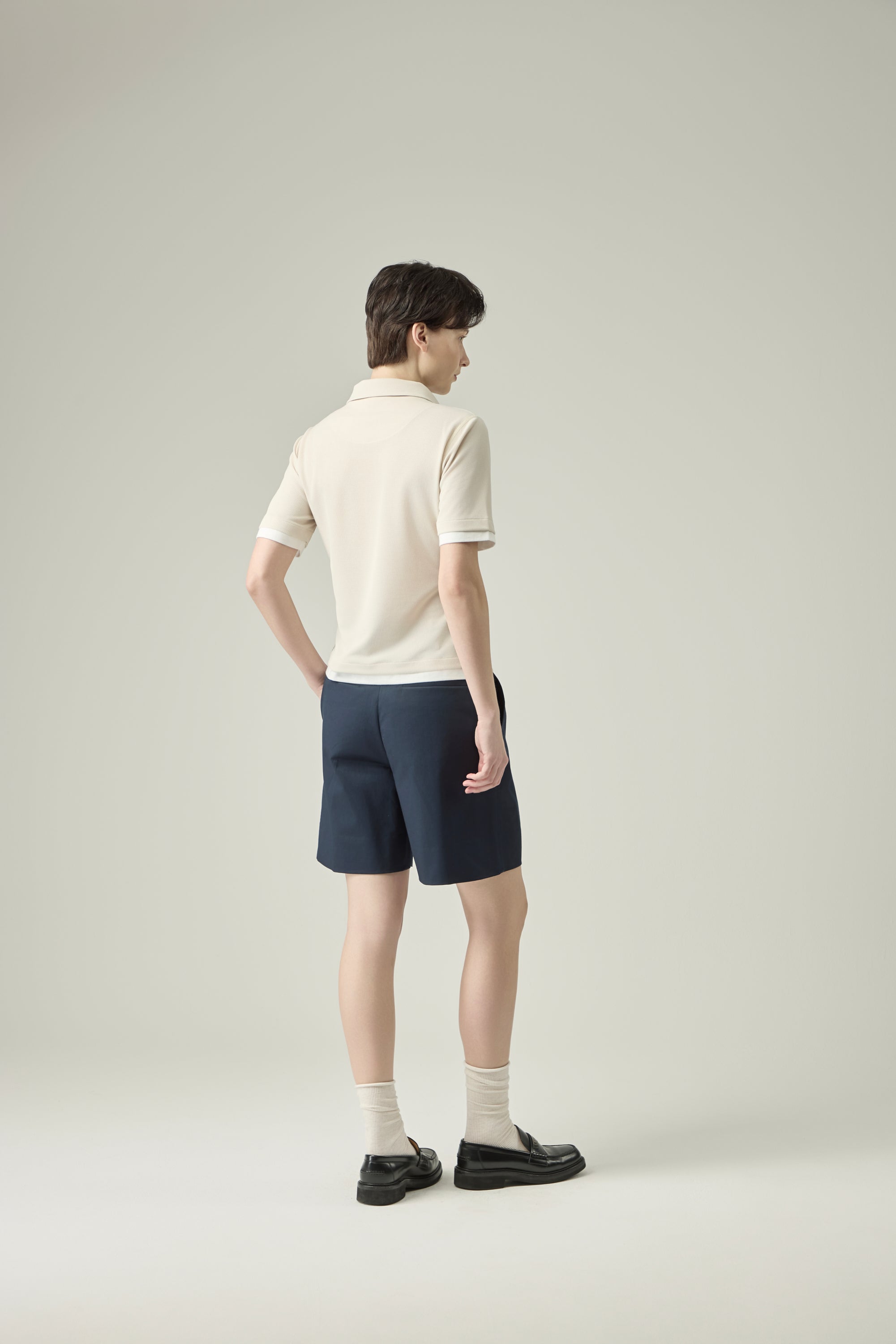 Side tab pleated Shorts