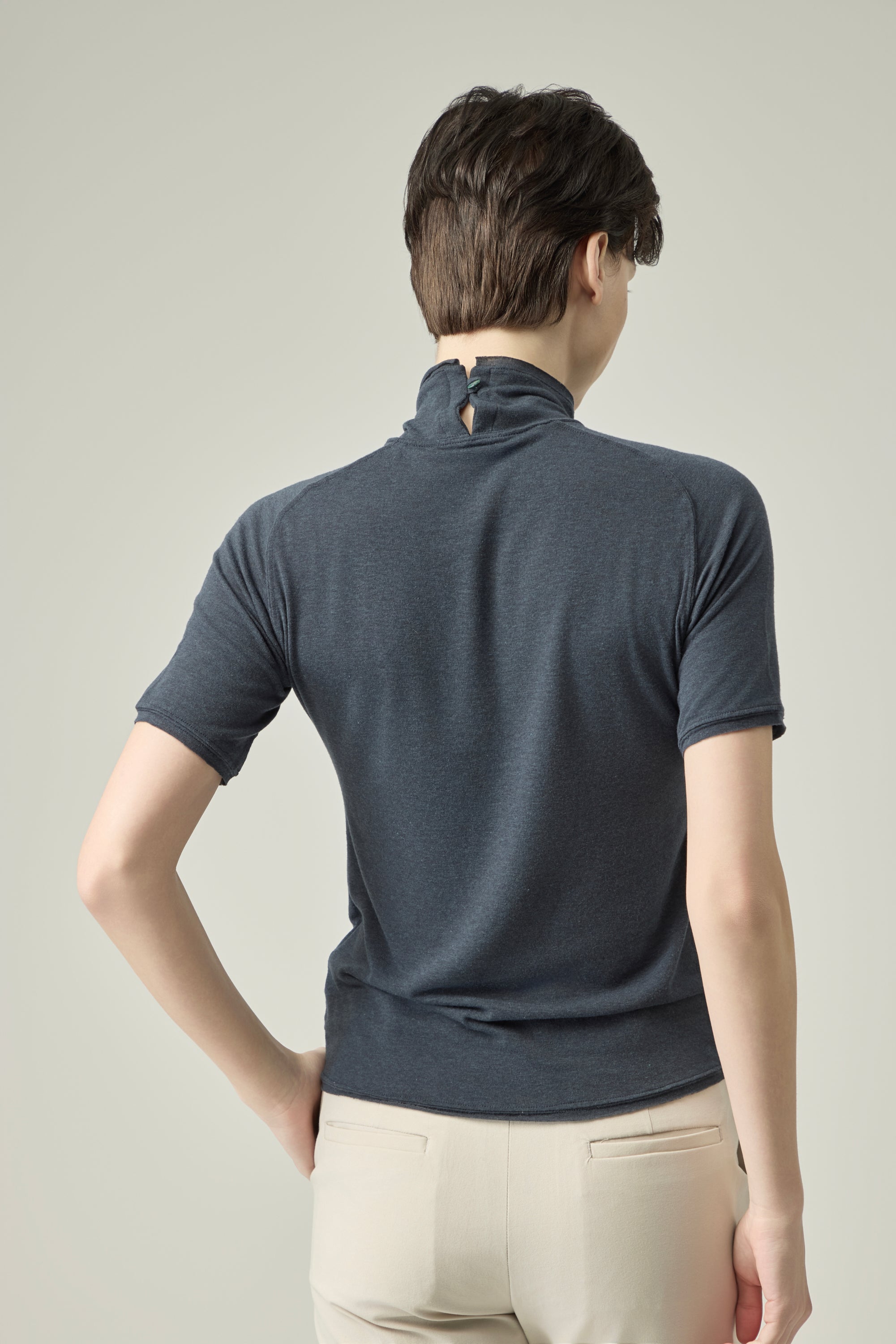 Soft High-neck _ Shadow Navy