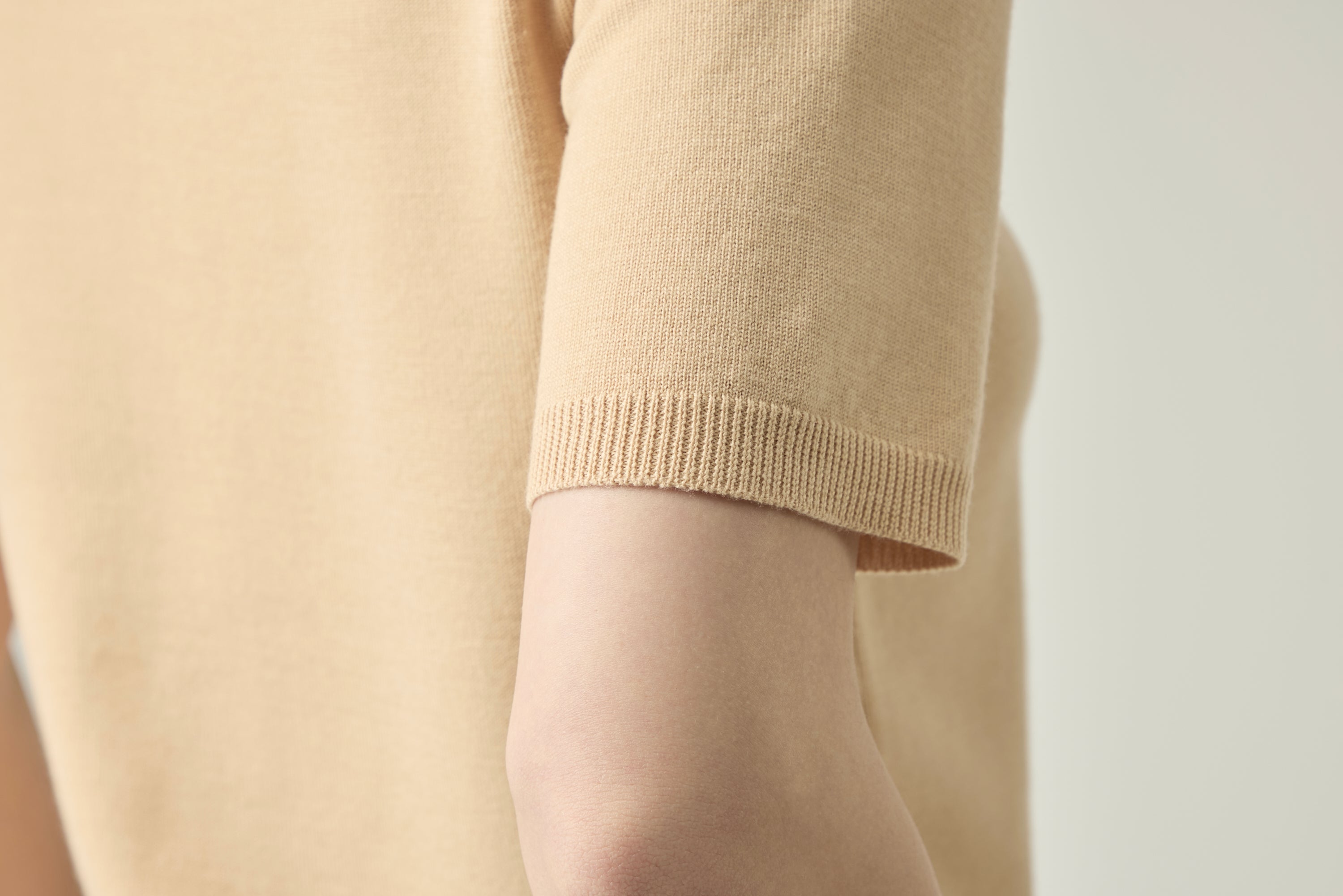 Classic Knit Polo _ Soft Camel