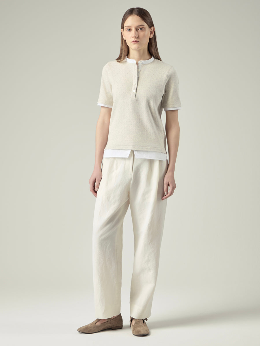 Soft Band Pants _ Warm Ivory